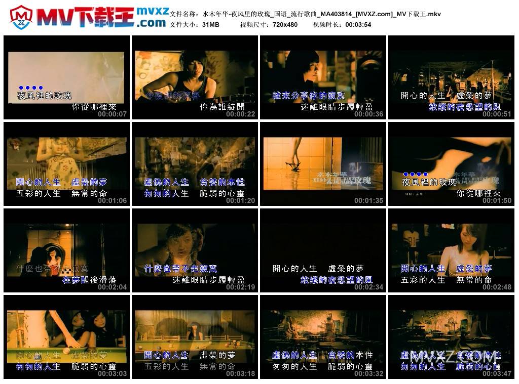 水木年华-夜风里的玫瑰_国语_流行歌曲_MA403814